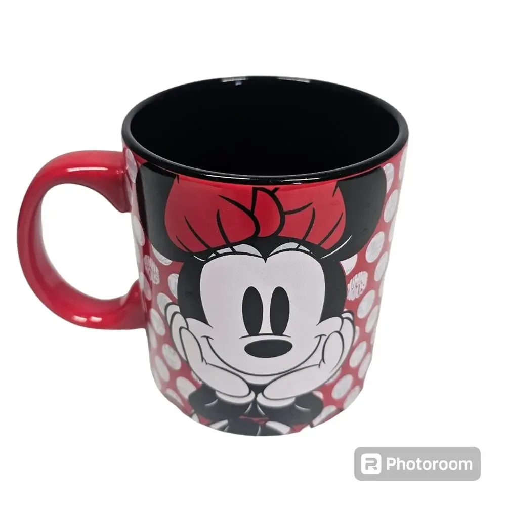 Disney Minnie Mouse Red White Polka Dots 20 Ounce Coffee Mug